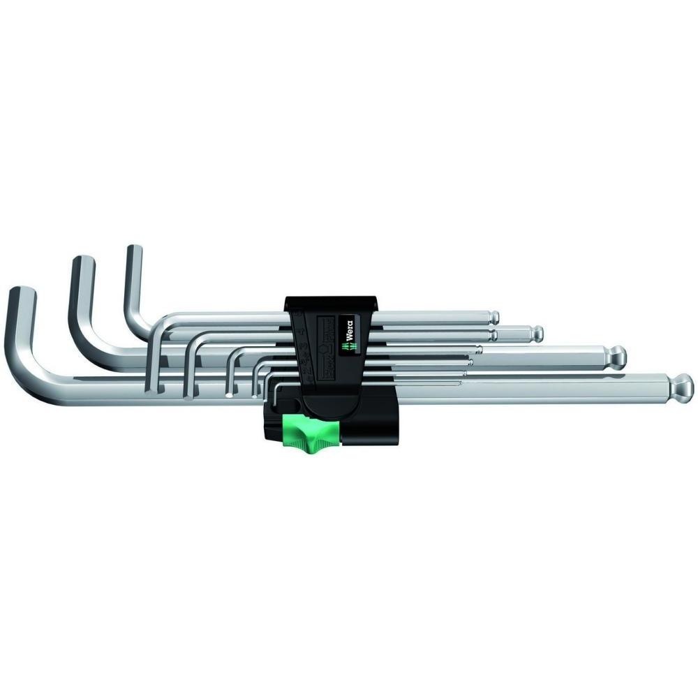 

Набор ключей Wera We-022087 950 9 шт Hex-plus 1 Г-образный хром с шариком 9 Пр