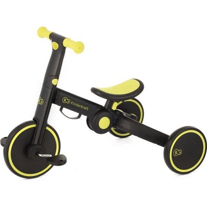 Tricycle 4TRIKE 3 En 1 - KINDERKRAFT - Noir - Enfant - 3 Roues - Pliable