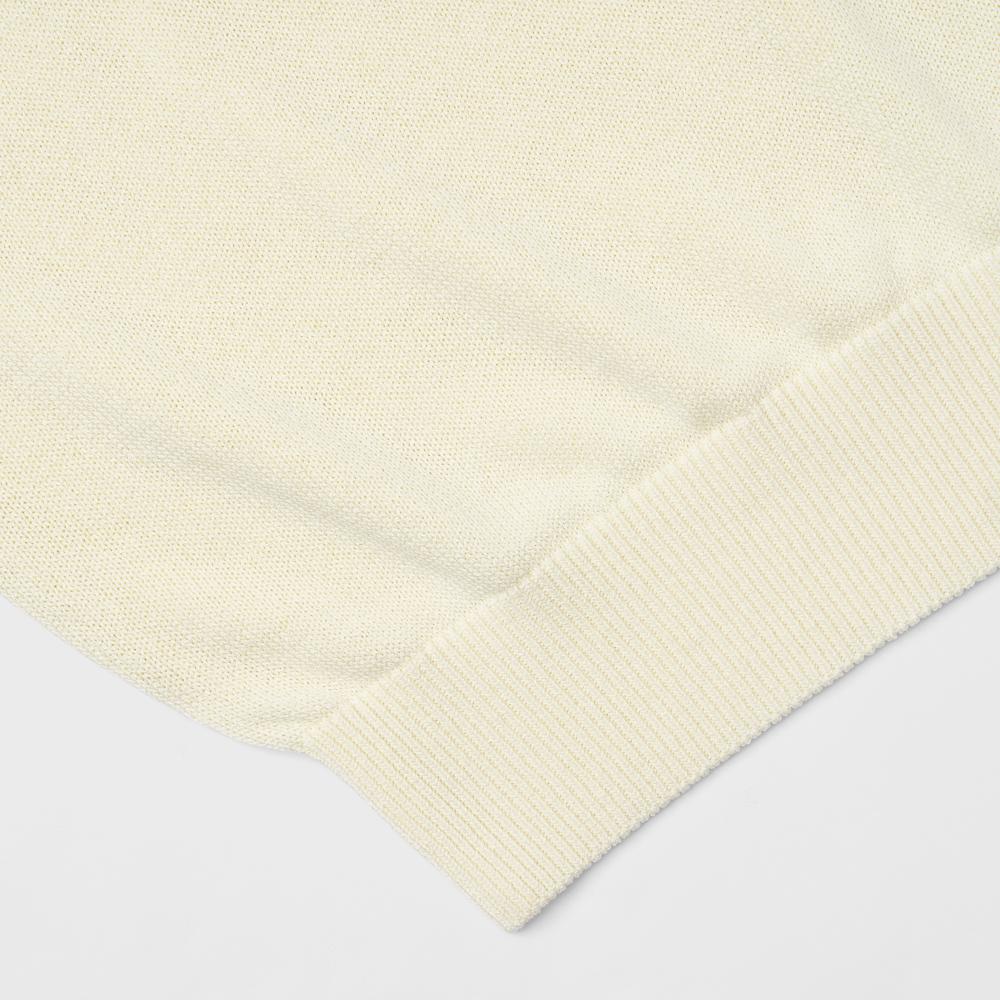 VERNO 24Ss Linen Like Polo Knit Ivory