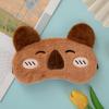 Mascera per dormire in peluche capibara carina Maschera per occhi portatile da viaggio Benda per occhi per donne uomini bambini casa aereo regalo
