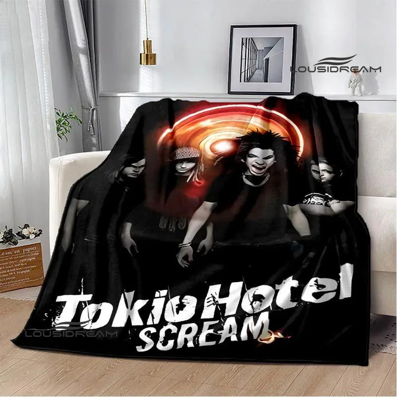 Dětská přikrývka s potiskem kapely Tokio Hotel Dětská Hřejivá přikrývka Flanel Měkká útulná deka Rozkládací pohovka Deka Cestovní deka Dárek k narozeninám