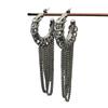 Exaggerated Long Tassel Earrings Vintage Hip-Hop Jewelry Accessories Punk Earrings  for Women