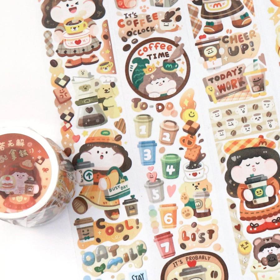 Retro Imprint Washi Tape Set: 20 Rolls, 6 Styles for Versatile Decoration