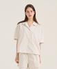LEVHEARTED Chiaro Striped Short Sleeve Shirt - Yellow