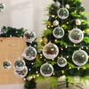 20pcs Clear Plastic Fillable Ornaments for Crafts Christmas Ornaments Balls Clear Acrylic DIY Ornaments Christmas Tree Hanging Christmas Decorations
