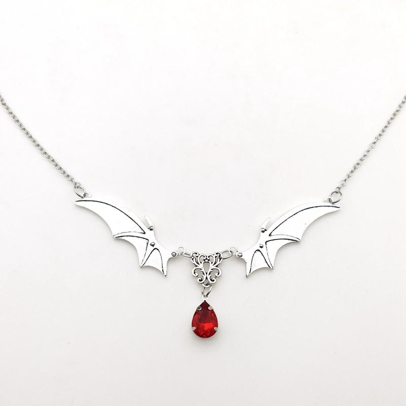 Goth Vampire Vintage Bat Wings Pendant Choker Necklace Gothic Witch Jewelry Black Necklace Fashion Gift for Your Guardian