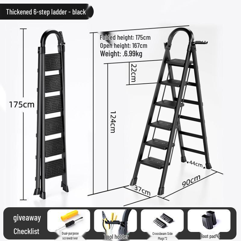 Multi-functional Folding Telescopic A-Frame Ladder for Household Use