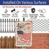 2D Flat Vintage 4th of July Independence Day Aluminum Wall Art Sign - Patriotic American Flag Design with Fireworks & Stars, Rustic Home Decor for