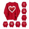 Valentinstag Sweatshirt für Damen Liebesherz Grafik Pullover Rundhalsausschnitt Oberteile Herbst Lässige Langarmshirts