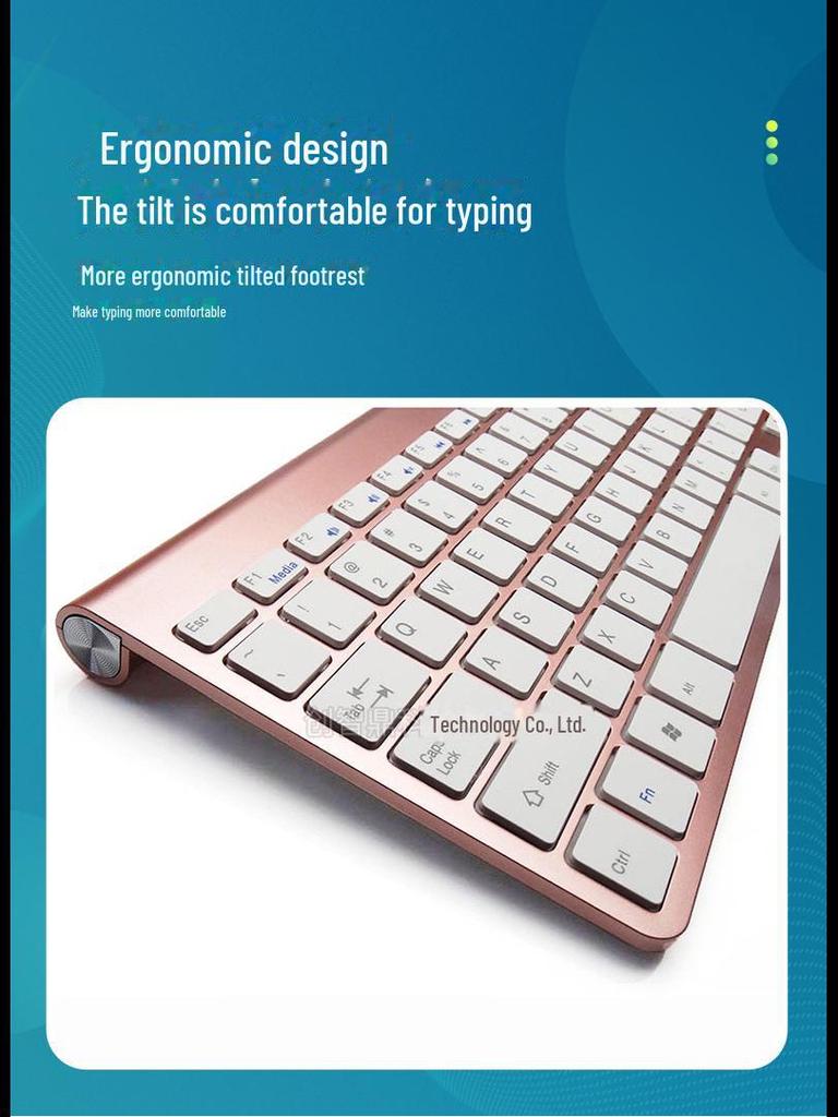 Ultra-Thin 2.4G Wireless Mini Scissor Keyboard for Desktop and Tablet
