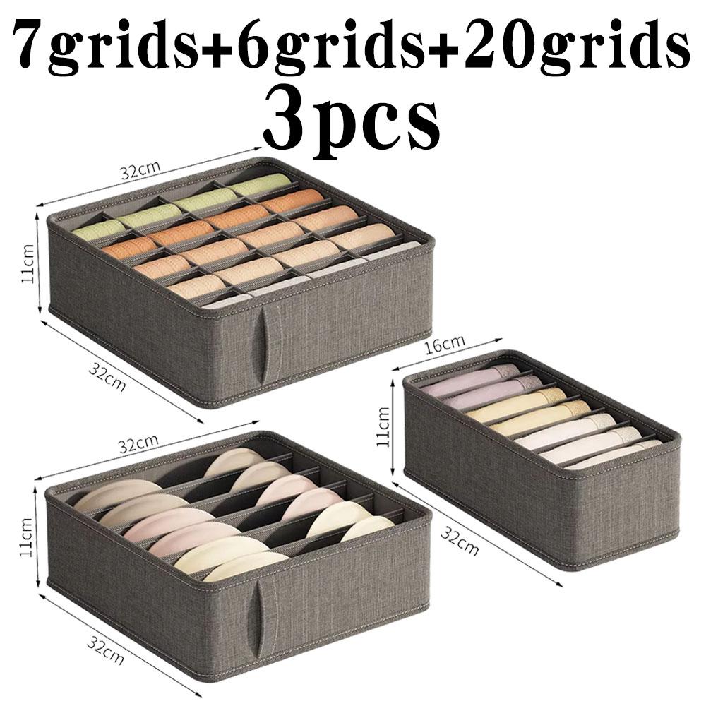 20/6/7/1 Grids Cation PP Sock Bra Pants Simplicity Organizers Of Cabinets And Drawers Home Sorting Boxes Storage Organizer Box