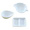 Multi-Compartment Ceramic Seasoning and Dipping Dishes for Soy Sauce, Vinegar, and Mustard