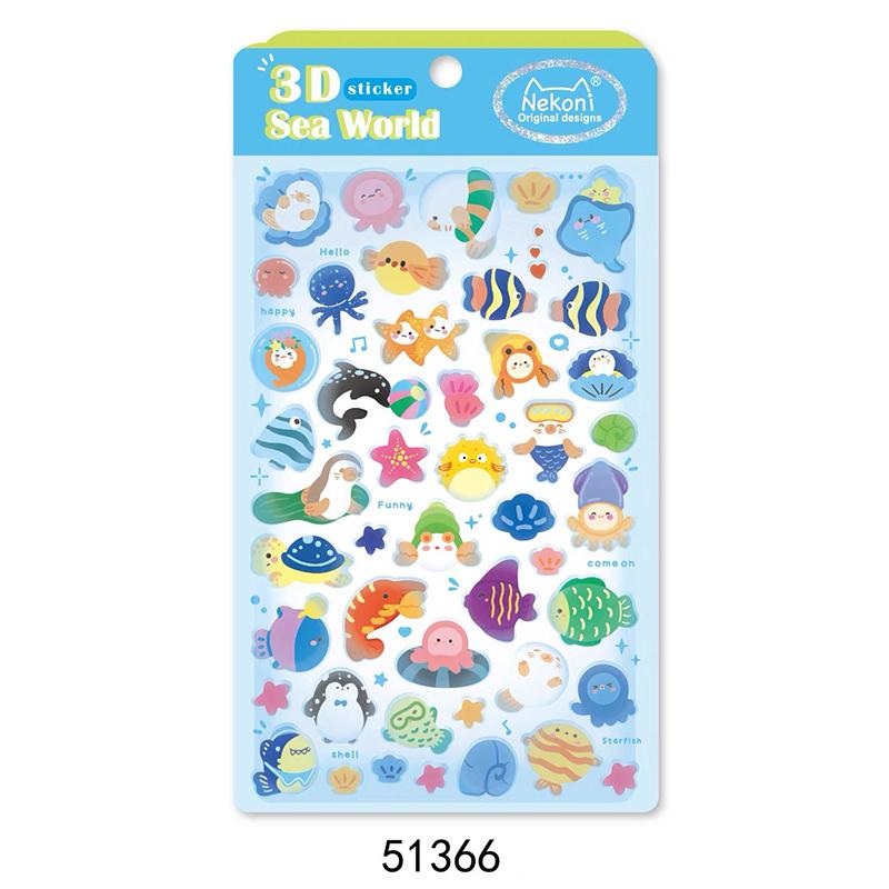 Animals Cute Fruit Jelly Bubble Stickers 3D Relief Stickers Bonbon Drop Seal Stickers For Diy Phone Case Diary Laptop Decals