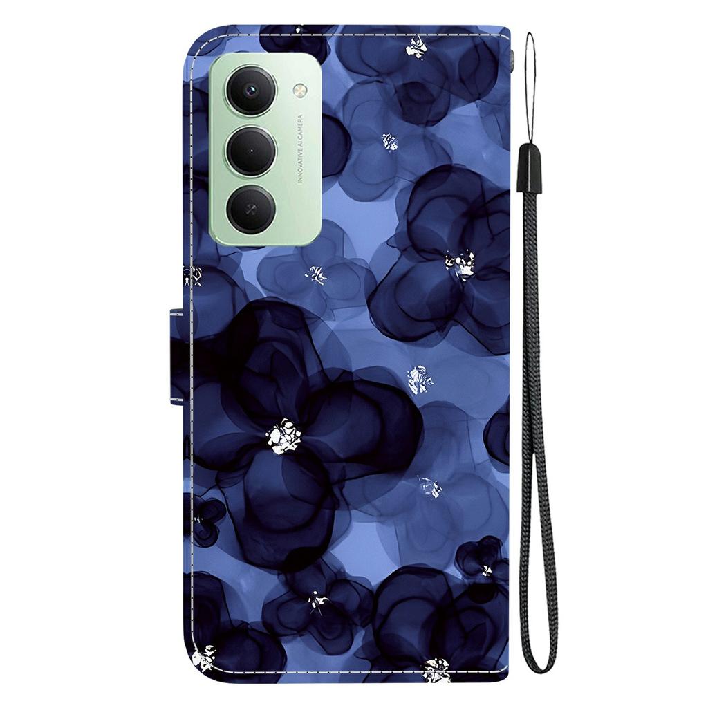 For Xiaomi Redmi 15 4G (EU) (171mm) Wallet Case Pattern Printing Leather Stand Phone Cover with Strap