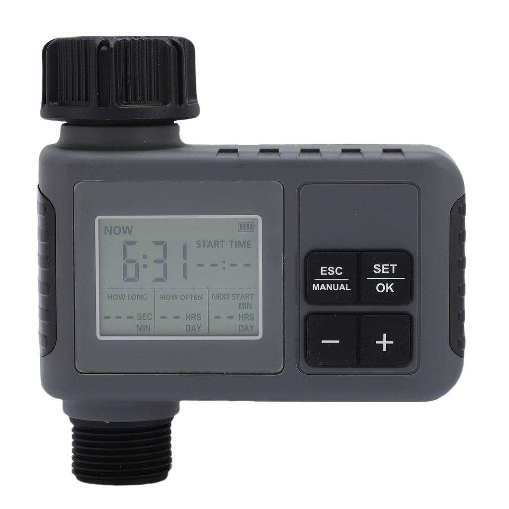 Automatic Irrigation Timer LCD Display Timed Watering Controller for 3 4 1 2 Inch Faucet Outdoor Garden Courtyard
