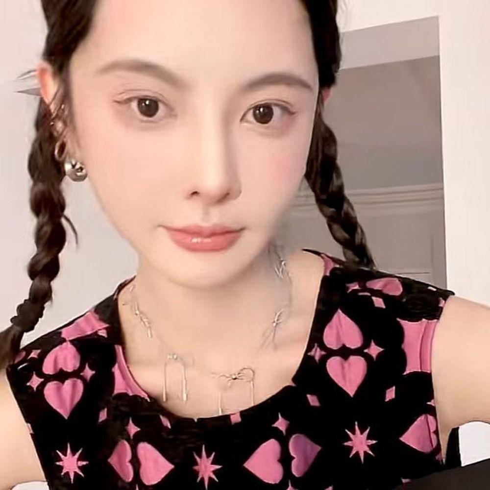 

Niche Design Tassel Simple Korean Style Necklace Girl Choker Women Y2k Necklace Fashion Jewelry серебряный