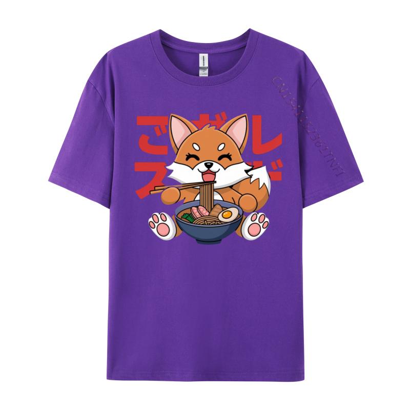 Kawaii Corgi Eating Raunisex Cute Japanese Anime Dog Lovers Rife Unisex Tees Pug Eating Raunisex T Shirts Premium Cotton Design T Shirt