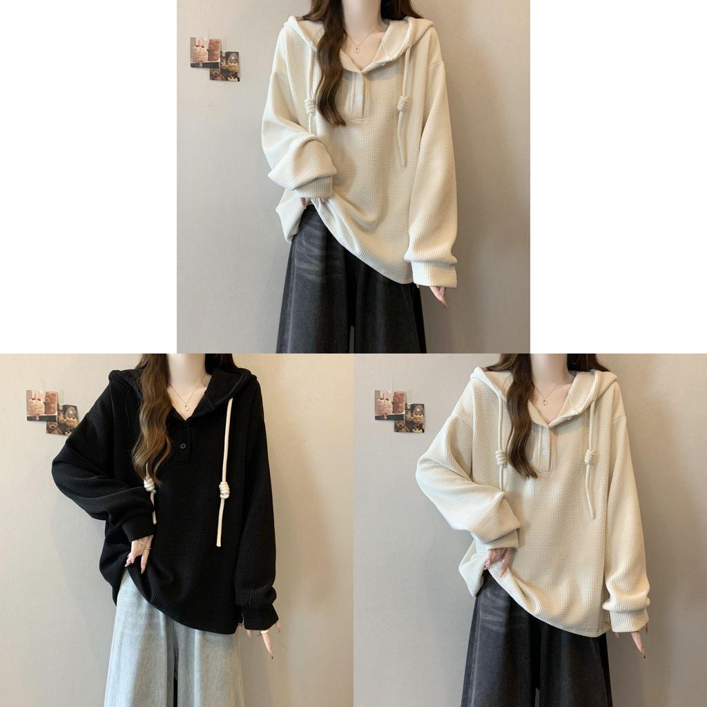 Style Oversized Hoodie With Polyester Fabric And Drawstring For Casual Office Wear