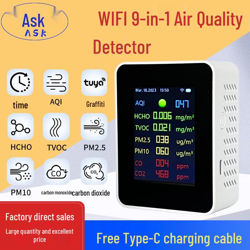 Smart Air Quality Detector: Formaldehyde, CO2, and TVOC Sensor