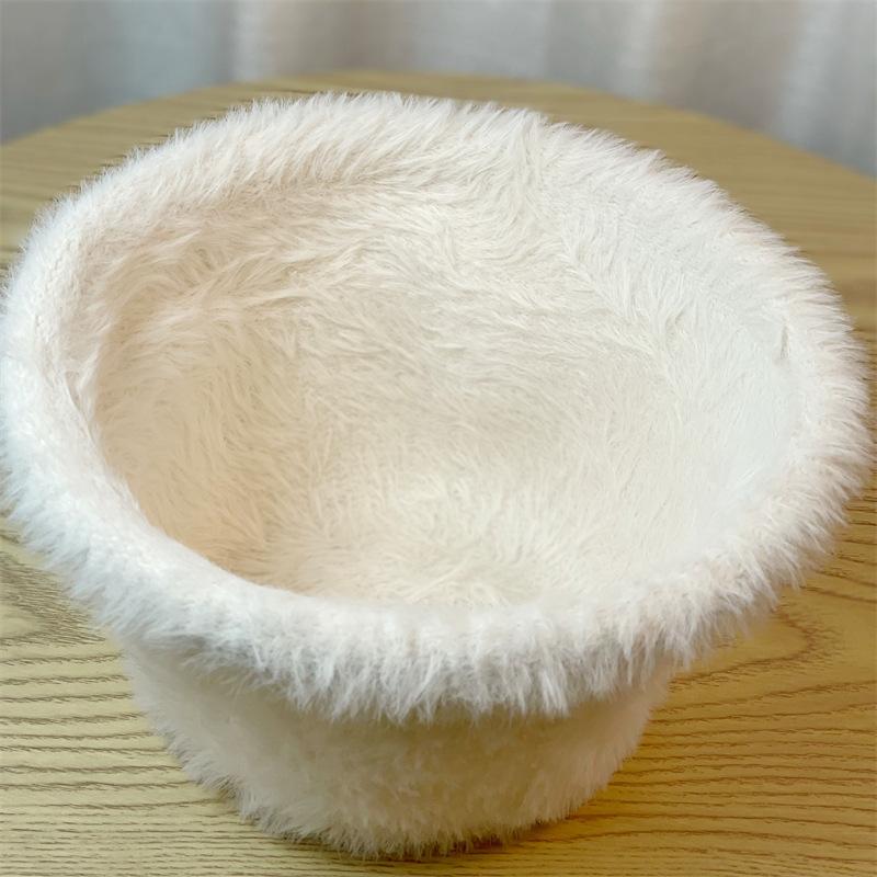 Plush Bucket Hat Women's Autumn and Winter New Casual Bucket Hat Winter Plush Hat