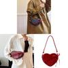 Heart Shape Pu Bag With Bow Accent For Daily Girls Casual Use