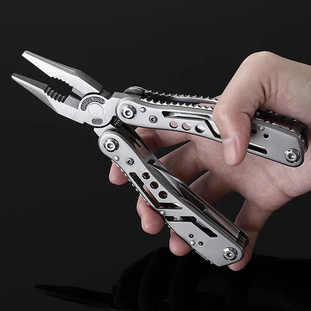 Multifunctional Pliers Portable Folding Stainless Steel Camping Pliers for Outdoor Survival