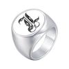Vnox Personalized Retro Initials Signet Ring for Men, 20mm Wide Band Rings Stainless Steel Letters Custom Jewelry Gifts for Him