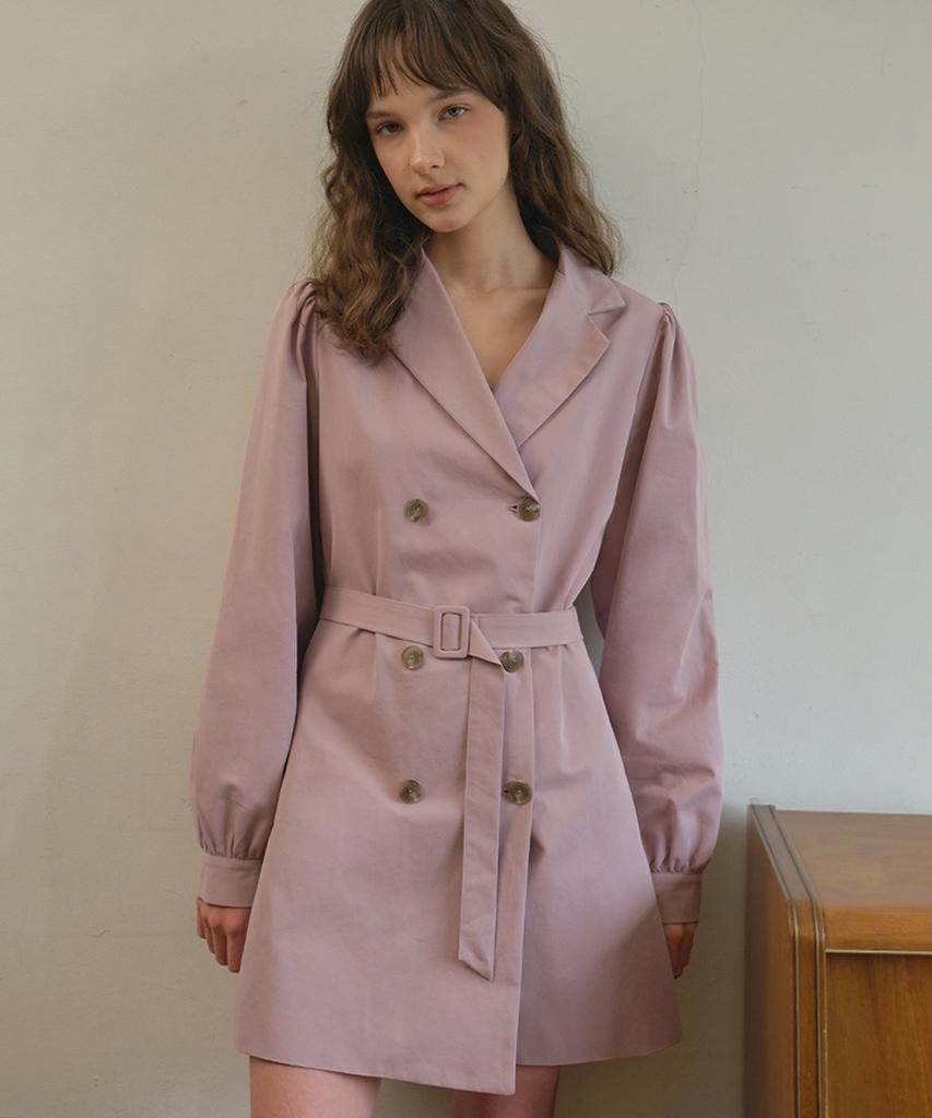 Aueonoseuteljia Louvre Trench Dress_Pink(O25-Ops03)
