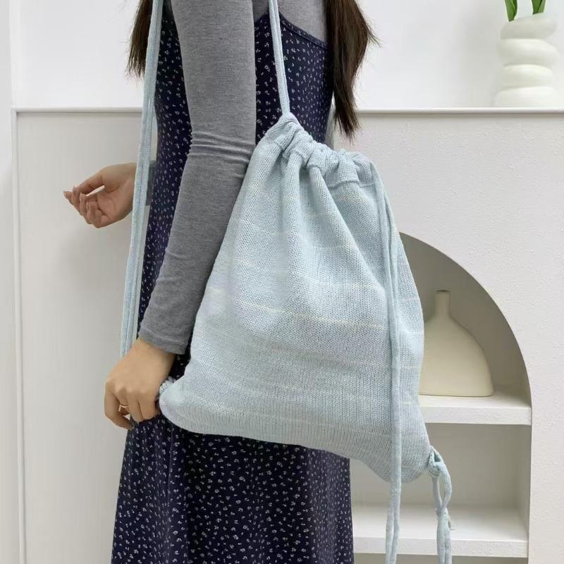 New Wind Travel Backpack Large Capacity Drawstring Bag Storage Small Cloth Bag Small Fresh Girl Backpack Women's Bag