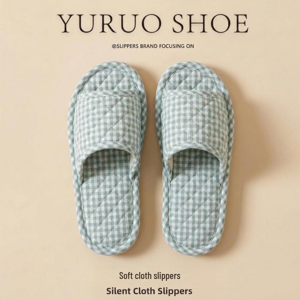 2025 Unisex Linen Slippers: Silent, Non-slip Cotton for All Seasons, Ideal for Home and Indoor Wooden Floors.
