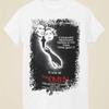 The Omen Movie Poster Inspired White T Shirt Vintage Washed Homme Stylish Graphic Fashion Slightly Comfortable Versatile Soft