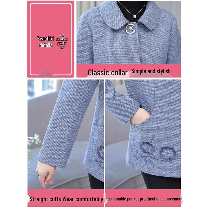 Spring & Autumn Outerwear for Middle-aged Women: Refined 2025 Style for 60-Year-Old Ladies.