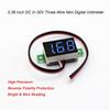 bayite Pack of 5 Three-Wire Calibratable DC 0~30V Blue Digital Mini Voltmeter Gauge Tester Mount Car Motorcycle Battery Monitor Volt Voltage Meter