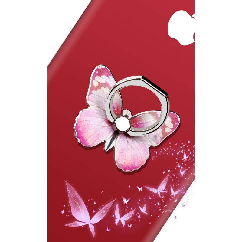 Mobile Phone Ring Buckle Holder Cartoon Cute Metal Desktop Creative New Painted Butterfly Mobile Phone Ring Buckle Holder