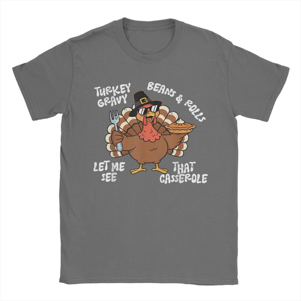 Turkey Gravy Beans and Rolls Casserole Funny Thanksgiving  T-Shirt Couple T-Shirts Breathable Tees Cheap Oversize Clothing