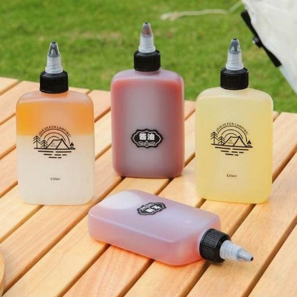 1/2/3/4/5pcs 120ML Camping Seasoning Bottle Portable 6*2.5*13.5cm Seasoning Jar Squeeze Bottle Oil Pots Storage Boxes