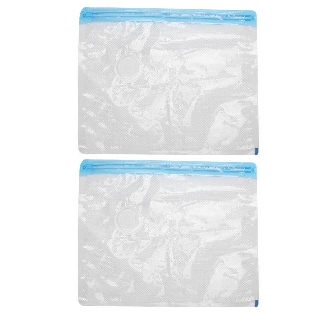 2Pcs Vacuum Storage Bag Space Saving Compressed Sealed Travel Bag with 3.5cm Thread Air