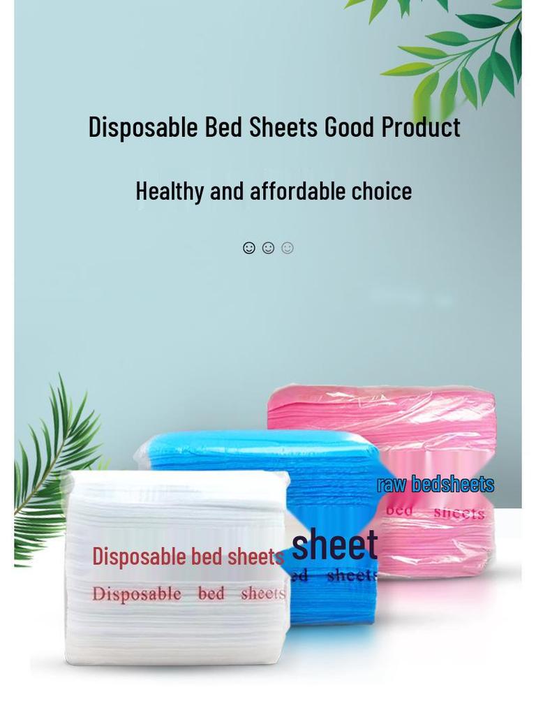 Breathable Non-Woven Disposable Massage Bed Sheets - White, Pink, Blue (70x170, 100 Sheets)