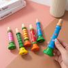 Wooden Trumpet Toy Kids Horn Whistle Musical Instrument Early Educational Montessori Sound Training Interactive Play Toy Gift