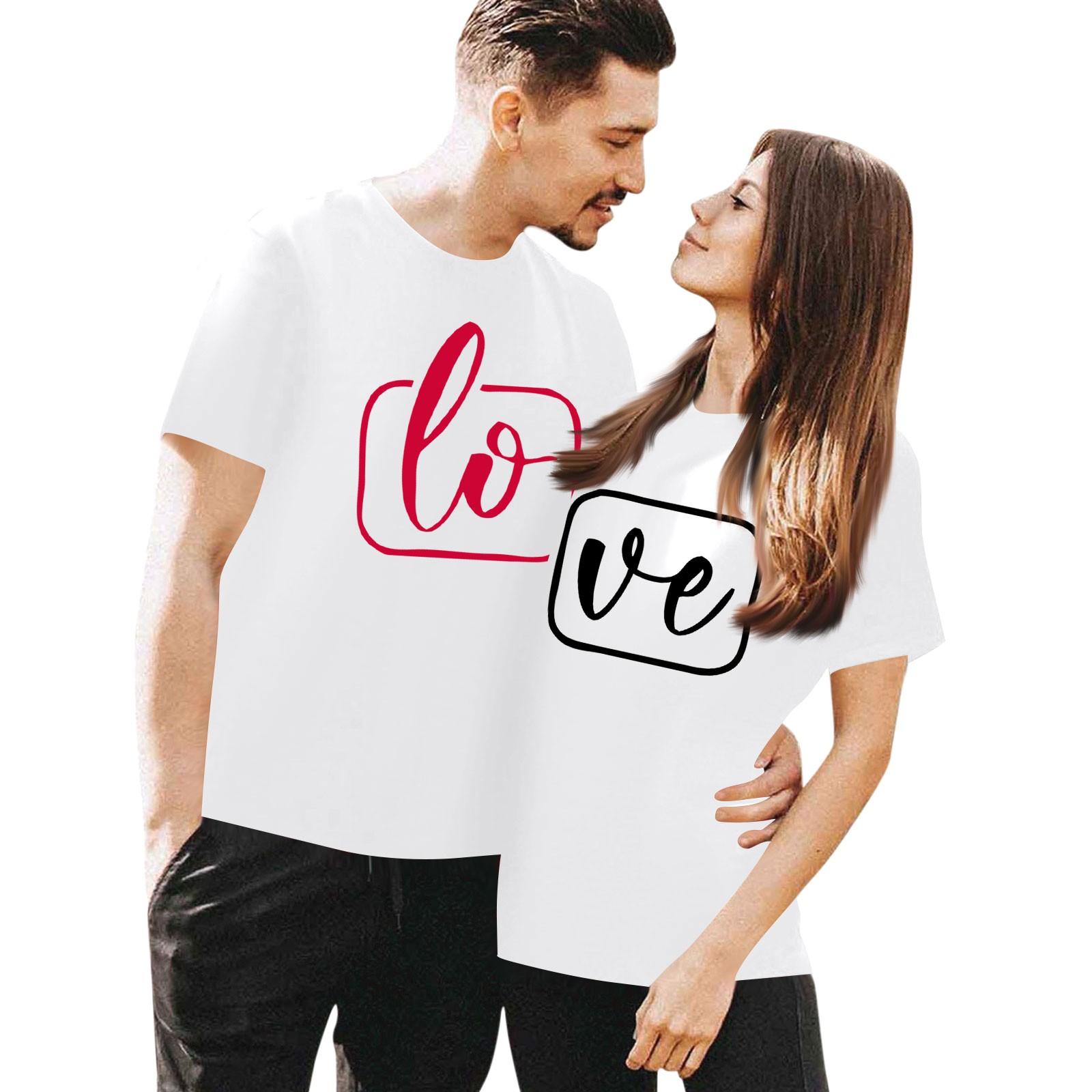 

Мужская повседневная футболка с круглым вырезом и коротким рукавом с принтом ко Дню святого Валентина XL белый