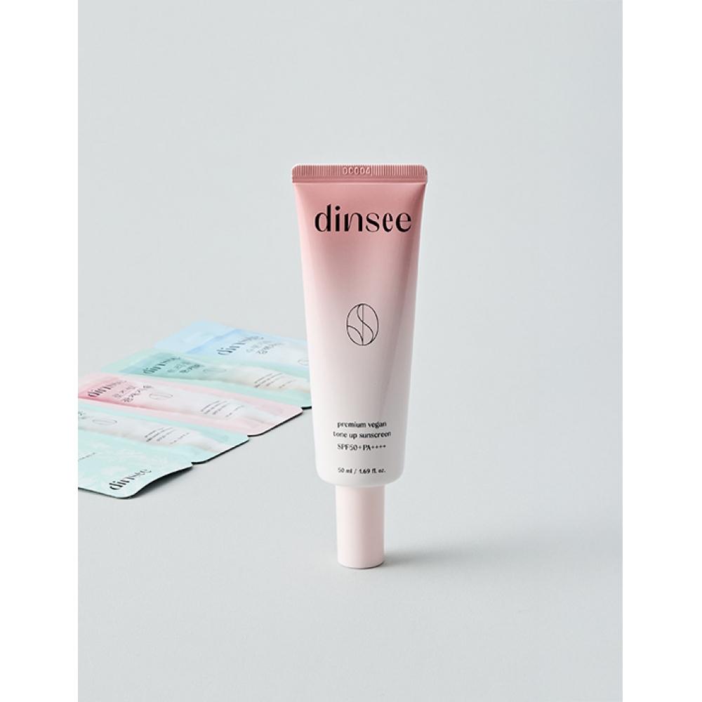 Dincy Premium Vegan Tone Up Suncream Spf50+ Pa++++ 50ml  + 4 Free Sunscreen Sachets