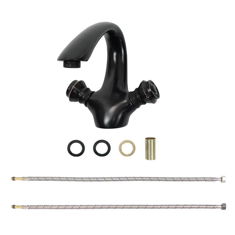 Black free-standing washbasin tap LEXIE FUMAR 1
