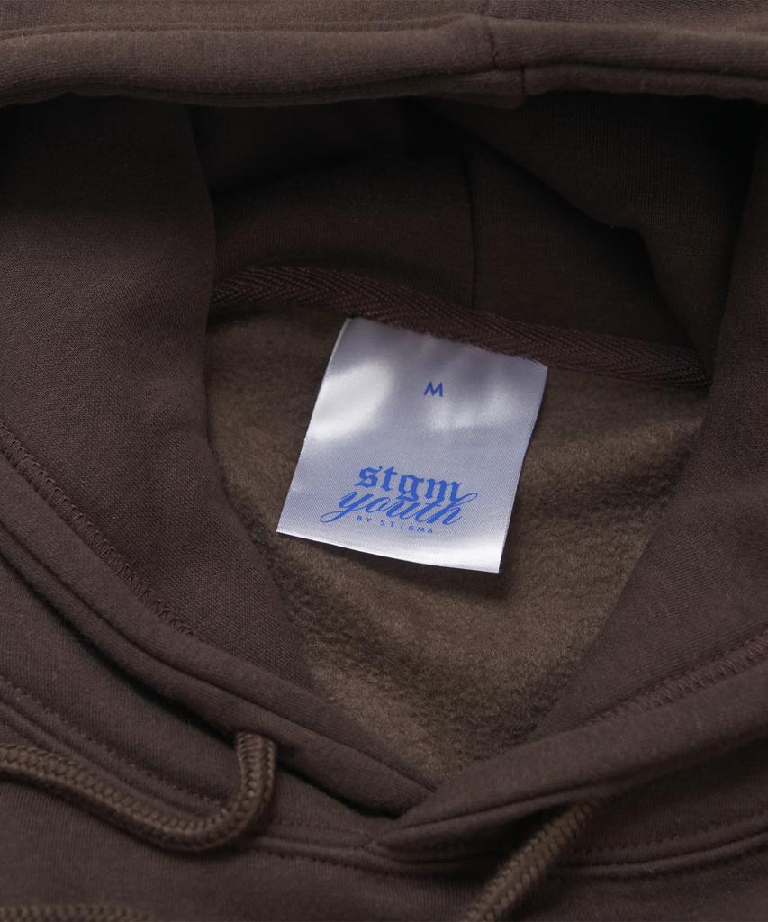 [Stgm Youth] Tiger Crop Hoodie Brn