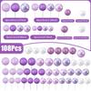 108 Pcs Balls Cake Topper Cupcake Topper DIY Cake Insert Topper Foam Cake Balls Baking Decoration for Wedding Anniversary Decor