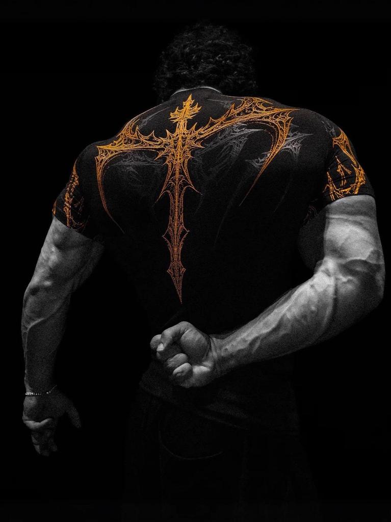 BreatheDivinity Men's Quick-Dry Dark Style Sports T-Shirt