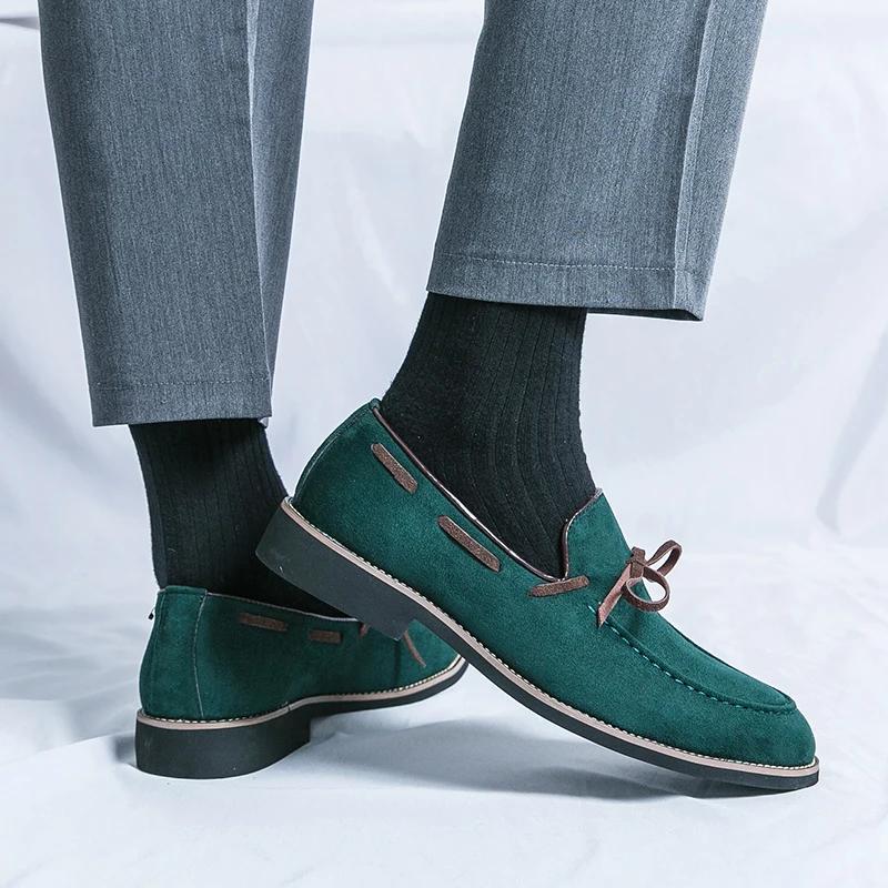 Märkesloafers Herr Stor Storlek 46 Mjuka Körmockasiner Högkvalitativa Ballerinaskor Äkta Läderskor Herr Slip-on Mockaloafers för Män