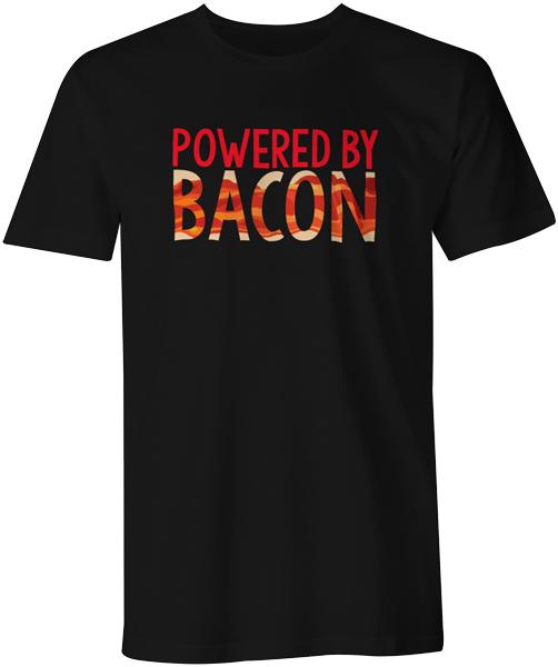 

Powered By Bacon Funny Food Quote Unisex Fashion T-Shirt Top L