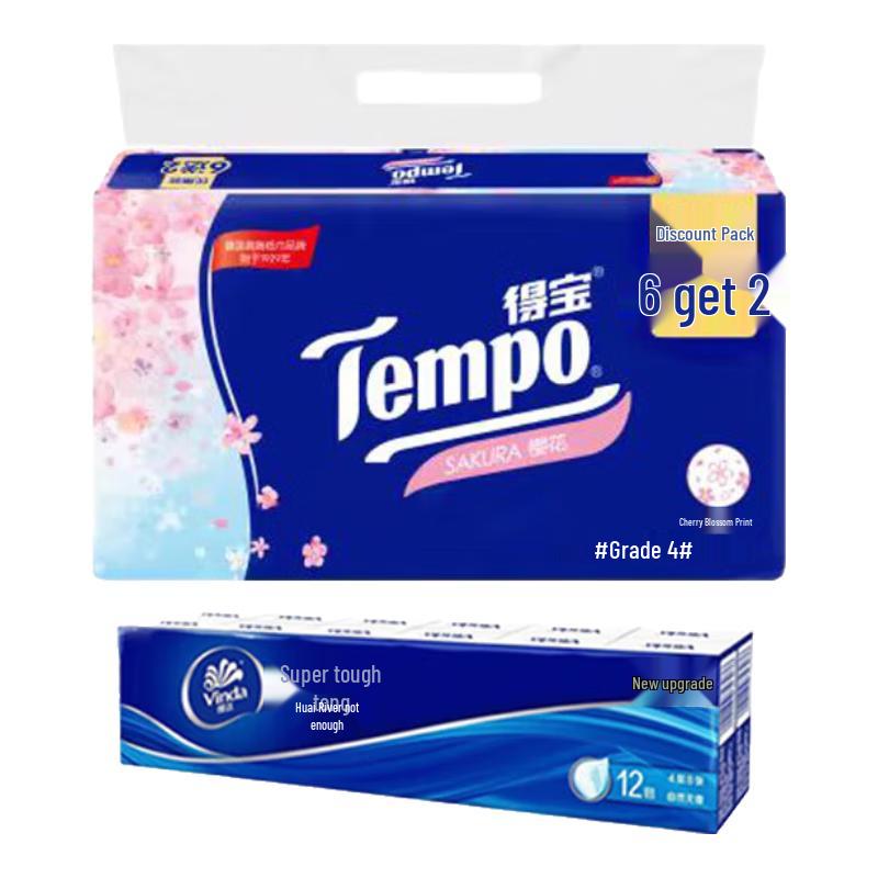 Tempo Cherry Blossom Scented 4-Ply Facial and Pocket Tissues