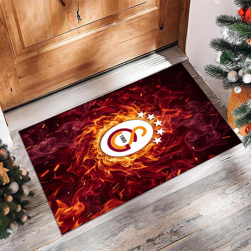 Tappeto Morbido Antiscivolo per Interni con Motivo Calcio Galatasaray FC Tappetino Decorativo Sportivo per Camera da Letto