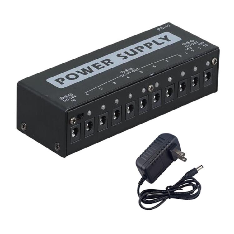 

Portable Guitar Pedals Power Supply 10 Output Channel for Diverses Voltages Requirement 9V/12V/18V Power Supply Unit